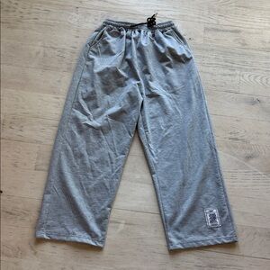 Gray Casual Drawstring Sweatpants